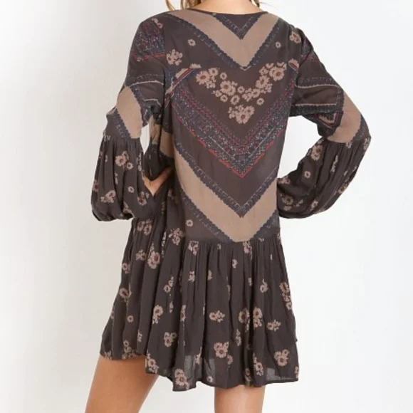 Free People "From Your Heart" Mini Dress in Midnight - Picture 7 of 7